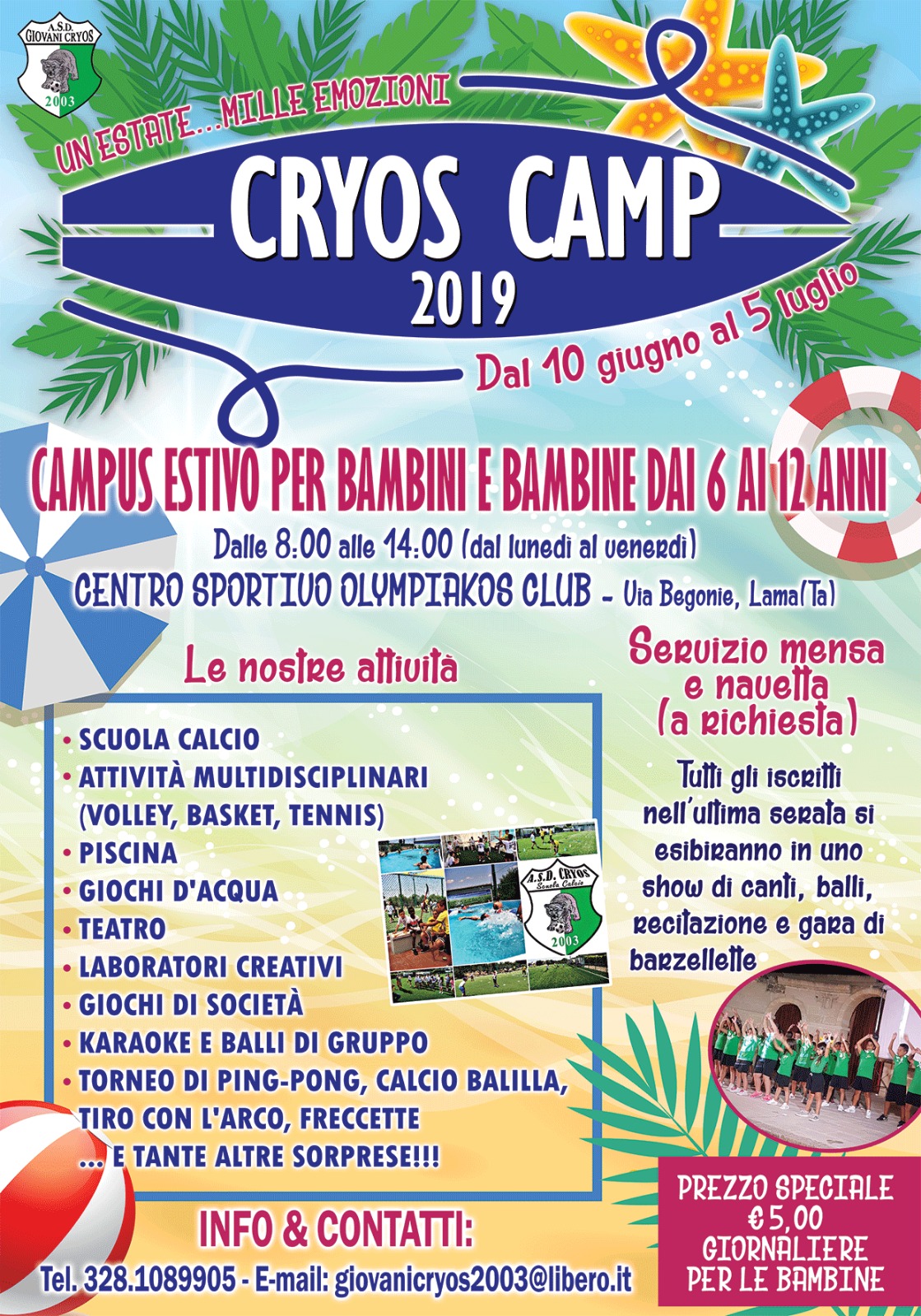 Locandina Cryos Camp 2019