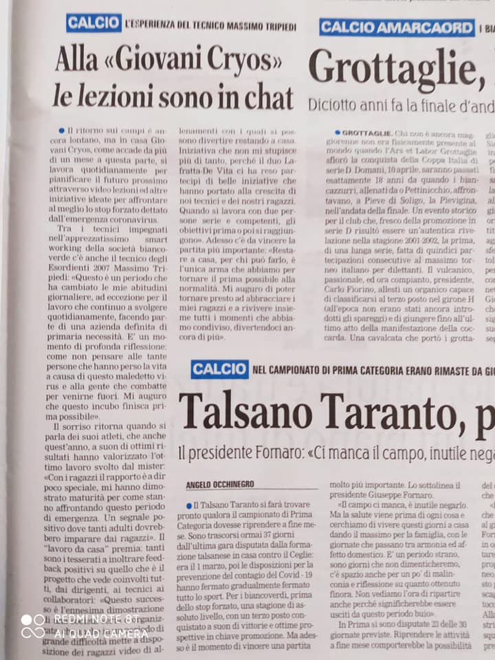 Cryos sulla Gazzetta del mezzogiorno